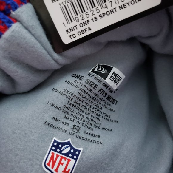 2019 New England Patriots New Era Knit Hat On - Picture 6 of 6